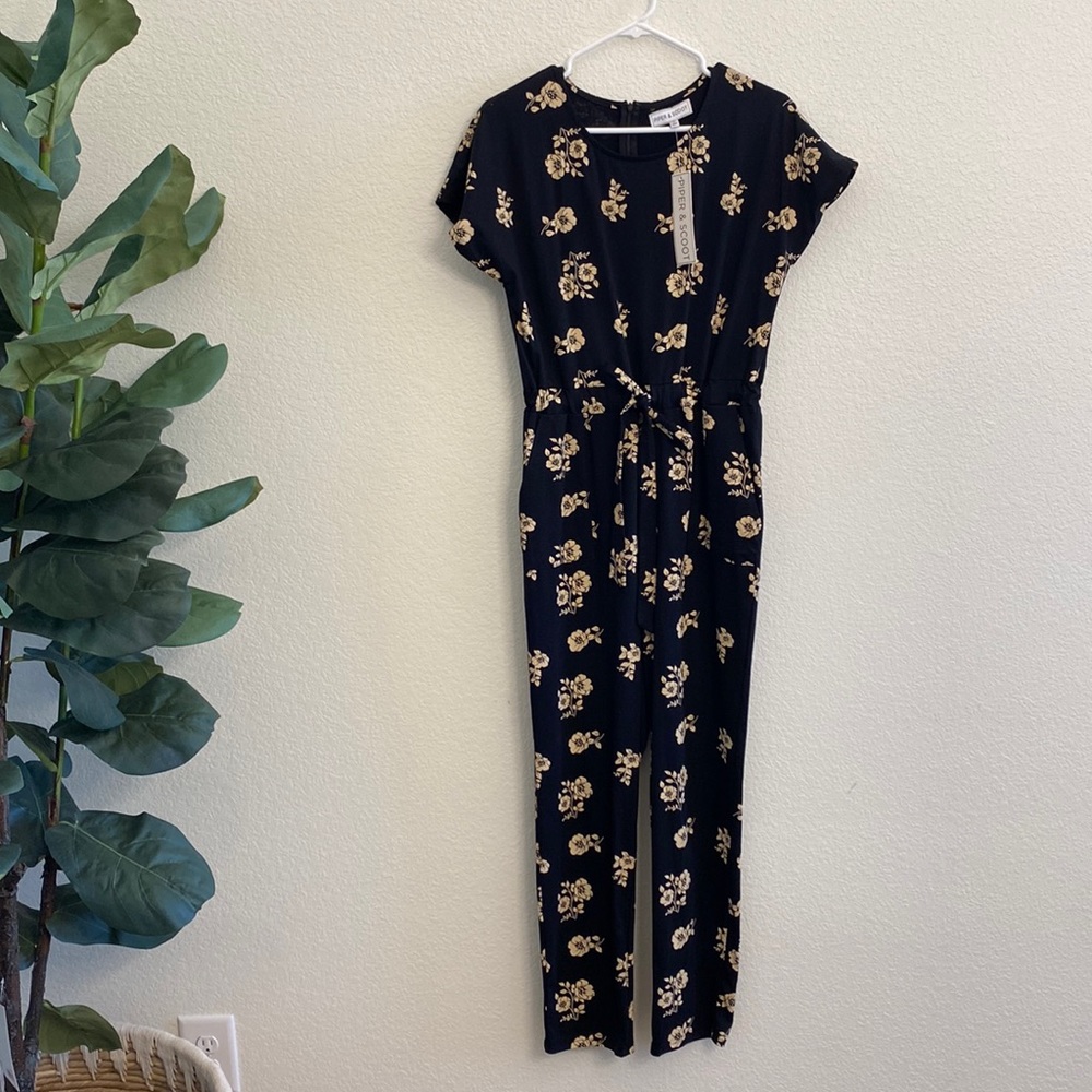 Piper & Scoot Cream Floral Bianca Jumpsuit